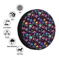 thumbnail image 4 of Sikiie colorful mushroom Skull PVC Leather Spare Tire Wheel Cover Spare Tire Cover, for Car Truck SUV Camper Trailer Universal Fit(14-17in)-14 inch, 4 of 6