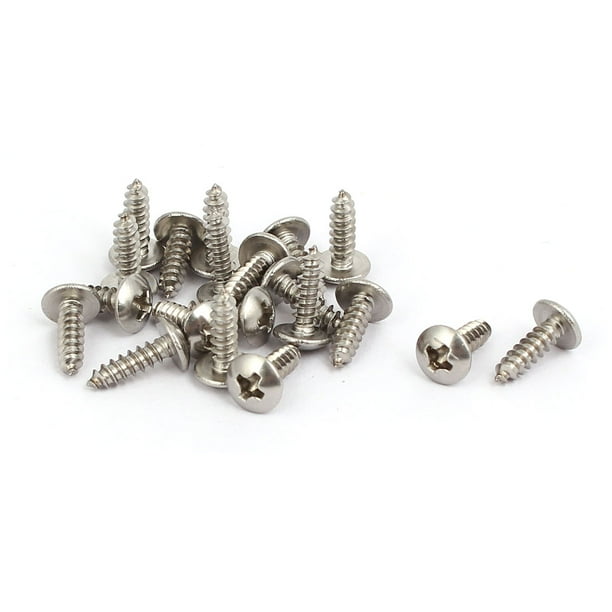 Tornillo autorroscante de cabeza de acero inoxidable 316 M3x10mm 20 piezas