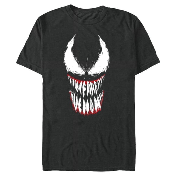 Marvel Venom We Are Venom Face Grin - Short Sleeve Blended T-Shirt for Adults- Customized-Dark Heather