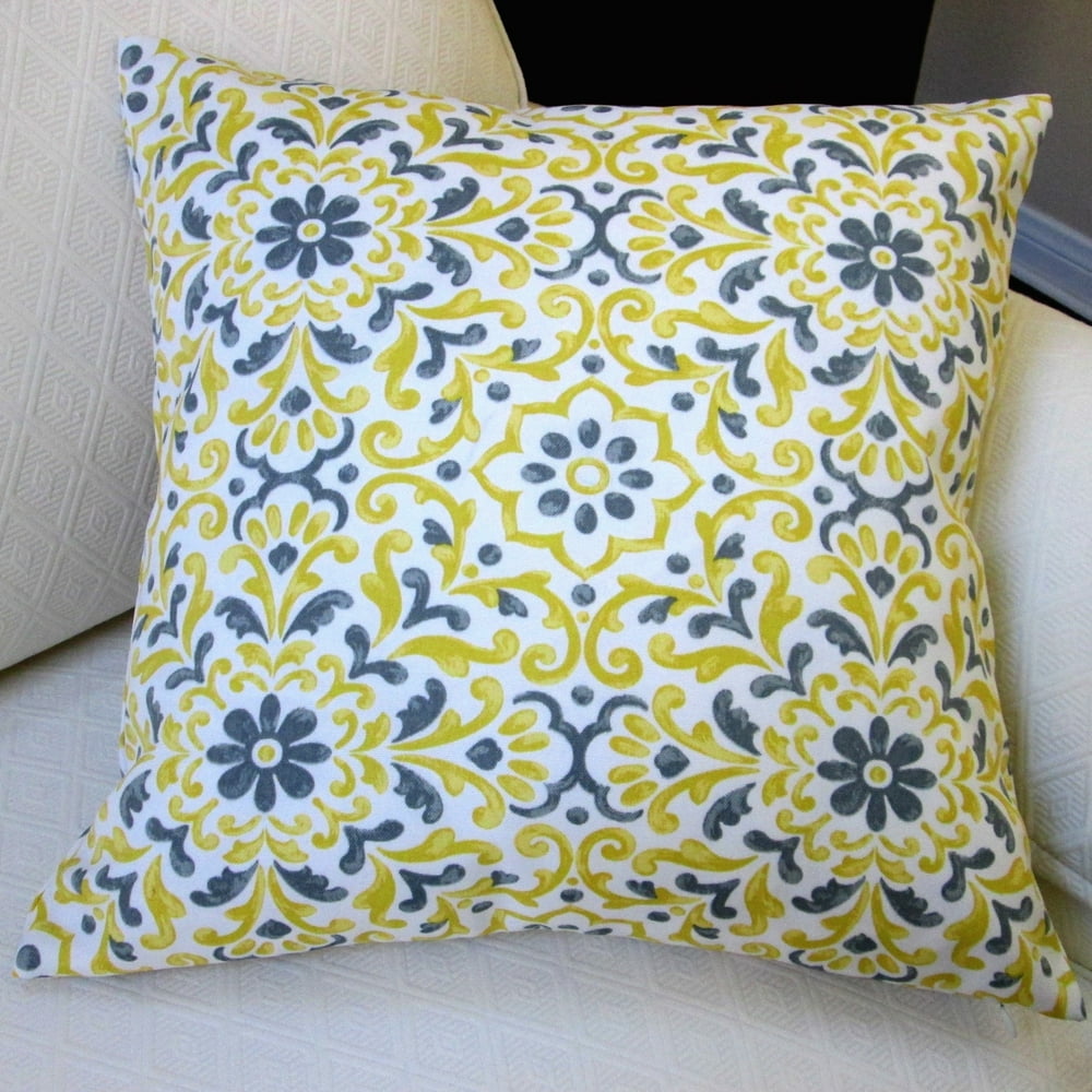 ARTISAN PILLOWS Jillara Printed Poly Outdoor Yellow or Blue 18inch