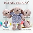 thumbnail image 6 of Made by Aliens Floral Easter Bunny Stuffed Animal – Plush Bunny Toy Cute Huggable Rabbit – Perfect Gift for kids & Adults on Easter – 16-inch (Beige), 6 of 8