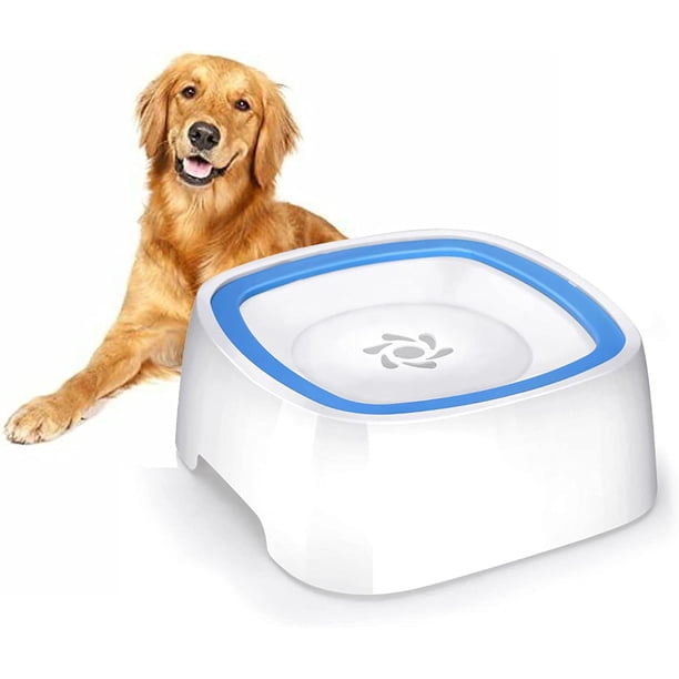 1 cuenco de agua para mascotas con boca que no moja, 1,5 l, azul, para transporte de vehículos, para gatos, cuenco de plástico, cuenco de agua para perros, cuenco antiderrames (azul) Sailing Electrónica