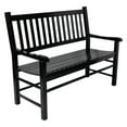 thumbnail image 2 of Shine Company Traditional Hardwood Patio Porch Garden Bench in Black, 2 of 4
