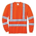 thumbnail image 2 of CornerStone CS409 Type R Class 3 Long Sleeve Safety T-Shirt, Safety Orange, M, 2 of 3