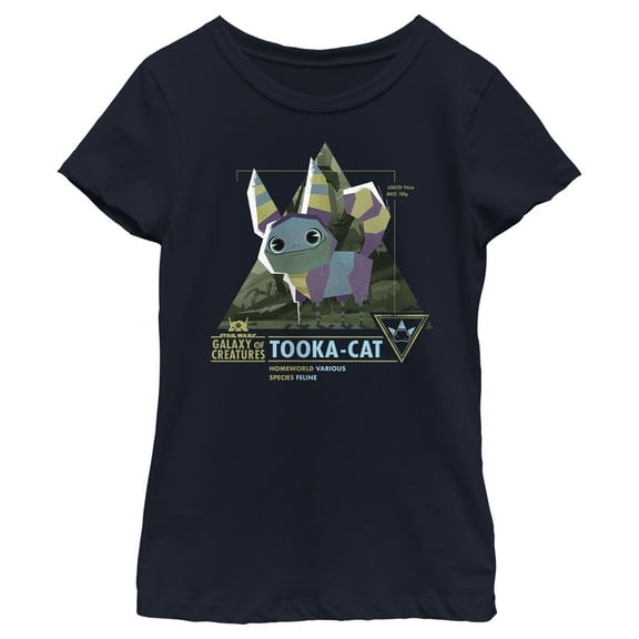 Girl's Star Wars: Galaxy of Creatures Tooka Species  Graphic Tee Navy Blue X Small