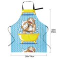 thumbnail image 2 of Kdxio Dog Takes a Bath in the Bathtub Apron with Pockets Adjustable Kitchen Aprons for Men Women Waterproof Aprons for Cooking,Drawing,Crafting, Baking Household Cleaning, 2 of 8