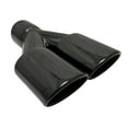thumbnail image 2 of Exhaust Tip 2.50 Inlet Dual 3.00 Oval X 2.50 High Outlets 9.75 In WDOR30250975-250-SS-BC Resonated Black Chrome 304 Stainless Steel Wesdon Exhaust Tip, 2 of 12