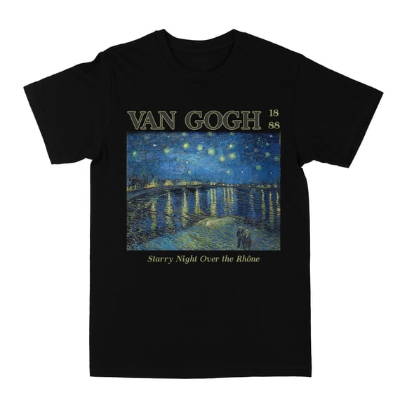 Fine Art Starry Night Over The Rhone Black X-Large T-Shirt