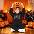 thumbnail image 6 of Girls Outfits Halloween Spooky Neon Ghost Bow Stretch Suit School Costume Contest Trick Or Treat Pumpkin Farm Kid Two Piece Set, 6 of 7