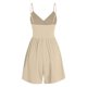 thumbnail image 3 of Karight Summer Casual Sleeveless Romper for Womens Trendy Ribbed Knit V Neck Short Jumpsuit Wide Leg Overalls with Pocket, 3 of 3