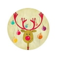 thumbnail image 2 of LADDKA 60 inch Round Beach Towel Blanket Rudolph The Red Nose Reindeer Christmas Tree Baubles Tied Travel Circle Circular Towels Mat Tapestry Beach Throw, 2 of 2