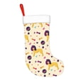 thumbnail image 2 of Balery Cartoon Poodle Dog Pattern Christmas Stockings with Initials, 18" Large Knit Christmas Stocking,Xmas Stocking for Kids, Holiday and Family Stocking, 2 of 7