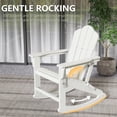 thumbnail image 4 of FOOWIN Folding Rocking Adirondack Chair, HDPE Plastic Rocking Chairs for Patio Porch Rocker Chair, White, 4 of 8