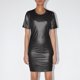 thumbnail image 3 of Vestido ajustado de piel sintética hasta la rodilla para mujer - Material PU, corte ajustado para fiestas, diseño elegante, tallas S-XXL, 3 of 5