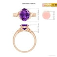 thumbnail image 5 of ANGARA Natural 2.28 Ct. Amethyst Solitaire Ring in 14K Rose Gold for Women (Ring Size: 11.5), 5 of 10