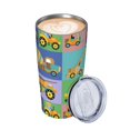 thumbnail image 3 of Kll Construction Machinery Stainless Steel Vacuum Insulated Coffee Cup 20 Oz Insulated Travel Mug Water Cup With Leak-Proof Straw Lid & Flip Lid,1 Metal Straws,1 Cleaning Brush, 3 of 8
