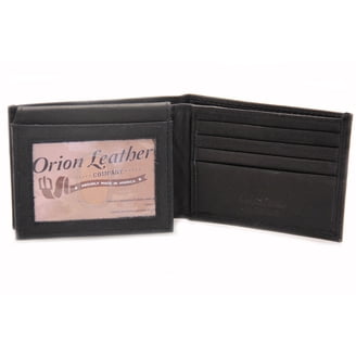 Mens Black Leather Wallet Lamb Bifold W Coin Pouch 756 - Walmart.com