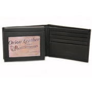 Mens Bifold Wallet Genuine Leather Flap Up Double Stitching 12 Card Slots 1 ID
