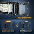 thumbnail image 5 of Nilight 12inch Side Shooter Triple Row Spot Flood Combo Lights Led Work Light with 5Pin Rocker Switch Wiring Harness Kit for off Road Light on Truck SUV ATV UTV, 5 of 7