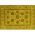 thumbnail image 1 of Ahgly Company Machine Washable Indoor Rectangle Oriental Yellow Traditional Area Rugs, 2' x 5', 1 of 4