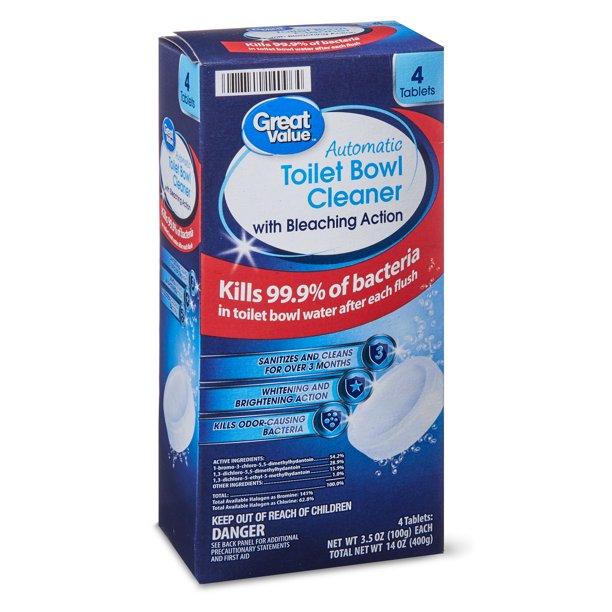 Great Value Toilet Bowl Tablet, 4 Count, 3.5 Ounce