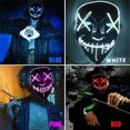 thumbnail image 3 of leyfeng H-alloween Leds Glow Face Cover Hombres Mujeres Party Scary Light up Face M-ask con 3, 3 of 8