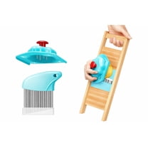 Lsupdaol 3 Pcs Waffle Fry Cutter Set Crinkle Cutter for Potatoes French Fry Lattice Maker Carrot Wavy Chopper Slicer Stainless Steel Knife with Protective Cover