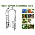 thumbnail image 3 of Metal Garden Arch with doors Garden Arbor Trellis Climbing Plants Support Arch Outdoor, 3 of 5