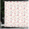 thumbnail image 4 of Ambesonne Flamingo Shower Curtain, Wild Bird Love Vintage, 69"Wx75"L, Beige Pink, 4 of 5