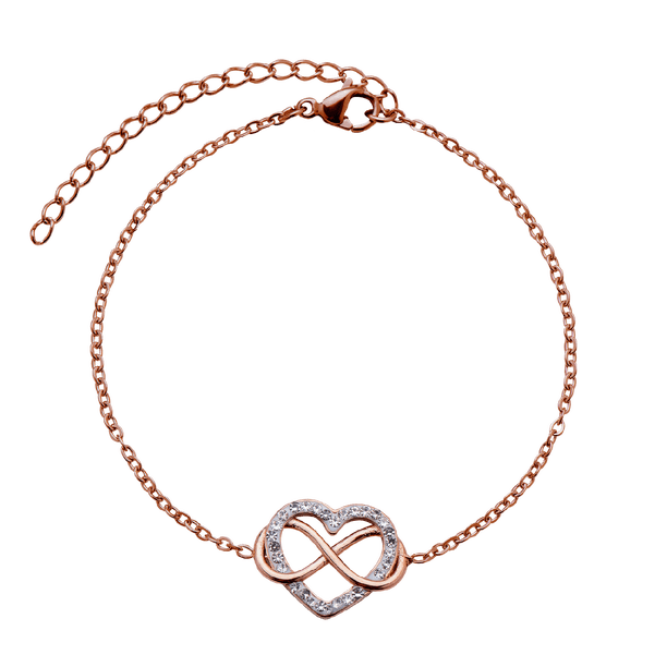 Pulsera para Mujer Corazón Infinito con Zirconia Cúbica LuckyLy Modelo Natty UNITALLA