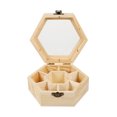 thumbnail image 1 of Miangastore Watch Storage Box Wood Hexagon Storage Organizer 1Pcs for Family Friends Colleagues, 1 of 8
