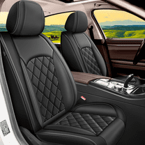 AOMSAZTO Full Set Seat Cover Fit for Chevy Equinox 2007-2025 | Faux Leather Seat Covers Waterproof Car Seat Covers Protector | Compatible with Airbag & Easy to Install (5 Seats, Black)