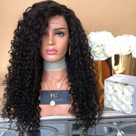 Lace Front Wigs for Women, Black Micro Roll Long Curly Hair man Hair