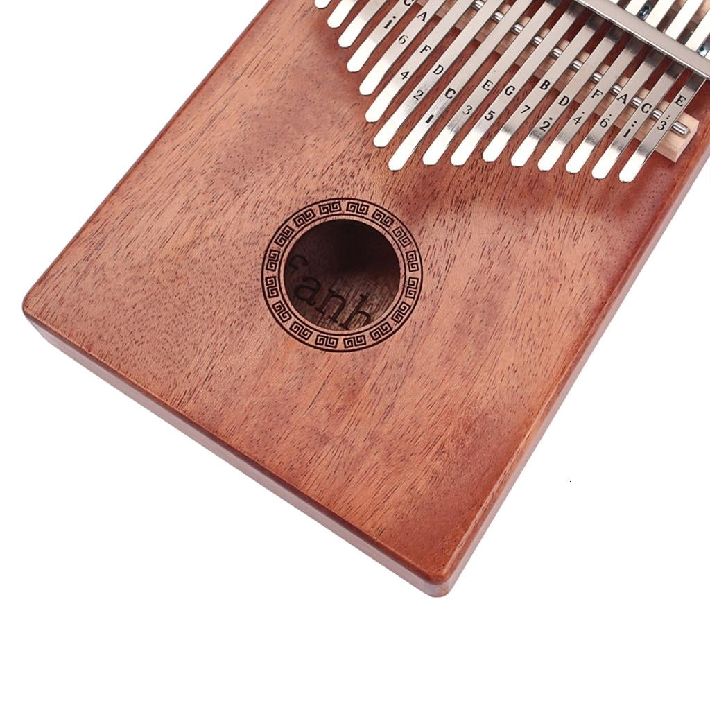 Yihuala Kalimba 17 Keys Thumb Piano with Study Instruction & Hammer Wood Finger Piano for Beginners Professional