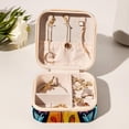 thumbnail image 6 of Peace Sign Travel Portable Square Jewelry Box Earring Necklace Bracelet Organizer Storage Display Case Holder Stand Decorative Box Organize, 6 of 6
