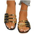 thumbnail image 6 of Wowcloth Women's Casual Wide Width Sandals – Comfortable Slip-On Peep Toe Beach Sandals with Fashionable Texture for Spring Summer Wear, 6 of 9