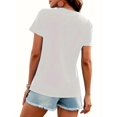 thumbnail image 2 of Brain Print Crew Neck T-Shirt, Casual Short Sleeve T-Shirt For Spring & Summer, Women's Clothing, 2 of 5