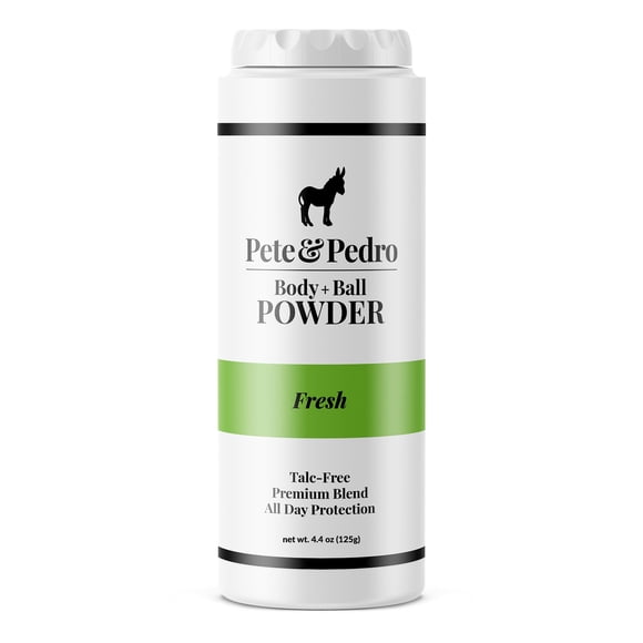 Pete & Pedro Body & Ball Powder (aroma fresco) Desodorante en polvo corporal para hombres sin talco para hombres Absorbe el sudor Bloquea la higiene del olor para el área de la ingle Ideal para gimnas