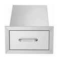 thumbnail image 7 of 14x8.5 Inch Outdoor Kitchen Drawers, Stainless Steel Double Drawer, Flush Mount for BBQ Island, 14W x 8.5H x 23D Inch, 7 of 7