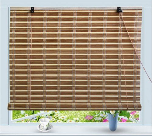Natural Bamboo Roll Up Window Blind Sun Shade WB-G16 36" X 72" 