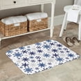 thumbnail image 7 of Rateoe blue Snowflake Prints Pattern Flannel Door Mat Indoor Outdoor Entrance, Waterproof All-Weather Doormat,Fade Resistant, Low Profile Entryway Mat 16x24in, 7 of 7