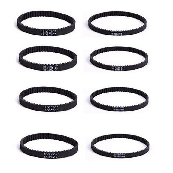 Proheat 2X Vacuum Cleaner 4 Left Side and 4 Right Side Belt Set For Models 8920, 9200, 9300, 9400, 8930, 9200-2, 9200-5, 9200-C, 9300-P, 8960, 66Q4, 73A5 // 2036688 & 2036804