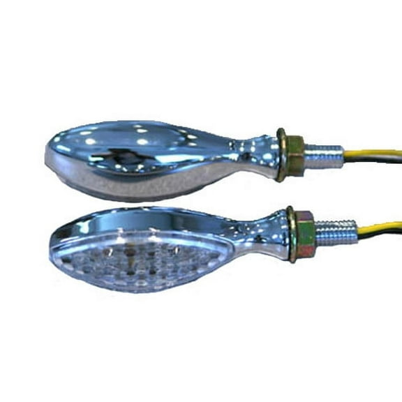 K&S 25-8912 Led Ultra MinI-Marker Lights, Oval, Chrome 15 Leds