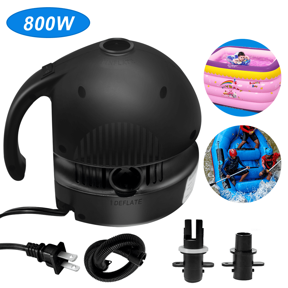 Electric Air Pump for Inflatables Air Mattress Pump with 2 Nozzles Air Pump for Inflatable/Deflatable Air Bed Pool Toys Raft Boat 110v 800W