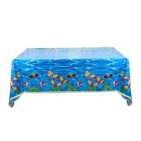 

Clearance Deals!Amvlyk Beach Summer Birthday Pool Party Table Decoration Hawaii Disposable Pe Tablecloth Supplies
