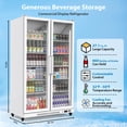 thumbnail image 5 of 2025 New 27.1 Cu.Ft Merchandiser Refrigerator, Display Refrigerator, Beverage Cooler, LED Lighting,10 Adjustable Shelves, Drink Fridge for Home Restaurant Grocery Stores, 5 of 7
