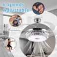 thumbnail image 3 of Retractable Crystal Ceiling Fan with Light and Remote/APP Control, Bluetooth Ceiling Fan with Speaker, RGB-LED Light 6 Speeds Reversible Blades,Flush Mount Chandelier Ceiling Fan, 3 of 7