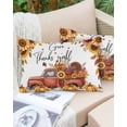 thumbnail image 6 of Fall Truck Pumpkins Throw Pillow Cover 12 x 20 Inch Decorative Pillow Cover Thanksgiving Sunflower Turkey Autumn Lumbar Pillowcase Seasonal Rectangle Cushion Case for Couch Sofa Bed Living Room, 6 of 7