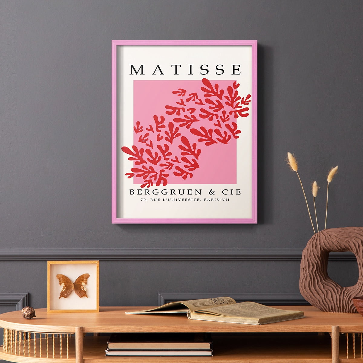 Matisse CCCXXII in Pink Solid Wood 16 x 20 Framed Print