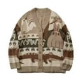 thumbnail image 2 of Qertyioot Mens Cardigan Zip Up Men's Button V-Neck Print Sweater Knit Top Jacket, 2 of 7